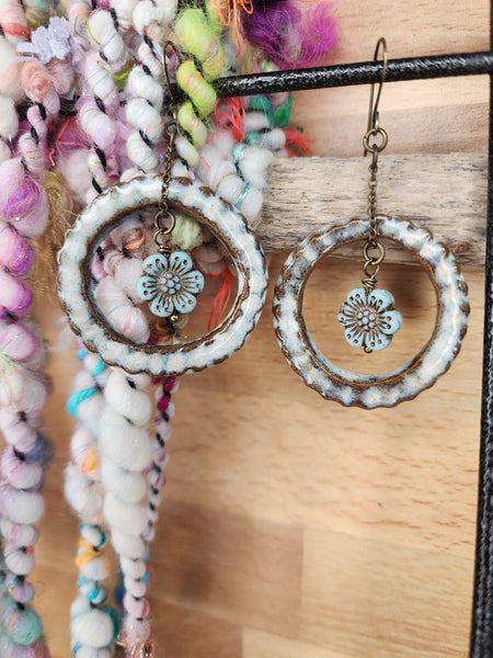 Flower Hoop Earring