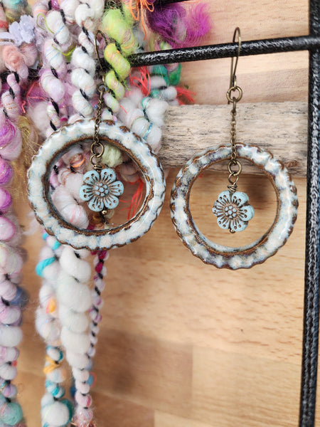 Flower Hoop Earring
